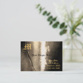 Monogram Gold  Metaal Visitekaartje (Staand voorkant)