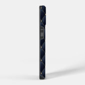Monogram Gold Navy Pattern iPhone Hoesje (Rechterkant)