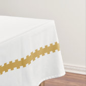 Monogram Gold Pointsettia Holiday Tablecloth Tafelkleed (Voorbeeld)