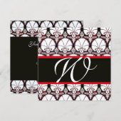 MONOGRAM Gold RODE DAMASKCARNATIES Kaart (Voorkant / Achterkant)