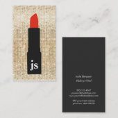 Monogram Gold Sequin Makeup Artist Lipstick Beauty Visitekaartje (Voorkant / Achterkant)