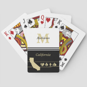 Monogram Gold Silhouette California Pokerkaarten