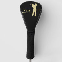 Monogram Gold Silhouette Golfer