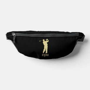 Monogram Gold Silhouette Golfer Heuptasje