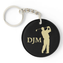 Monogram Gold Silhouette Golfer