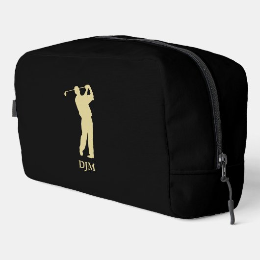 Monogram Gold Silhouette Golfer Toilettasje (Rechterhoek)