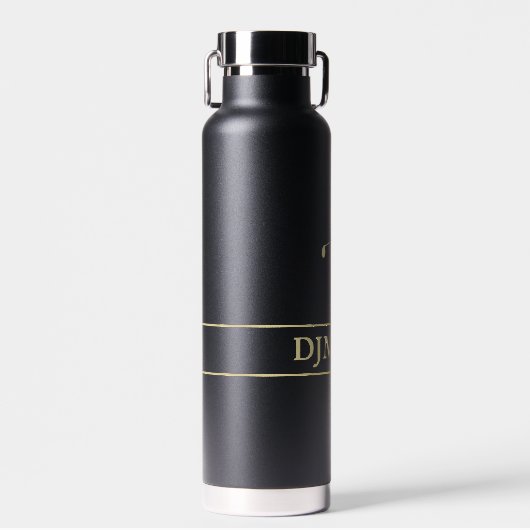 Monogram Gold Silhouette Golfer Waterfles (Voorkant)