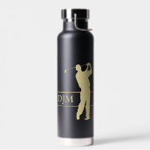 Monogram Gold Silhouette Golfer Waterfles (Links)