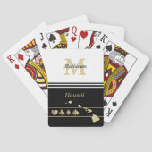 Monogram Gold Silhouette Hawaii Pokerkaarten (Achterkant)