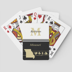 Monogram Gold Silhouette Missouri Pokerkaarten