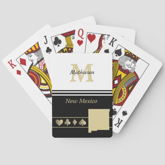 Monogram Gold Silhouette New Mexico Pokerkaarten (Achterkant)