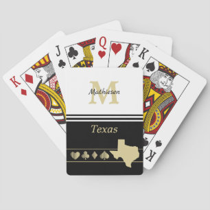 Monogram Gold Silhouette Texas Pokerkaarten