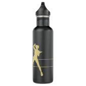 Monogram Gold Silhouette Vrouw Tennis Player Waterfles (Rechts)