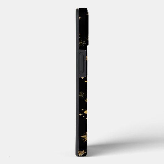 Monogram Gold Snowflakes en sterren Case-Mate iPhone Case (Achterkant / Rechts)