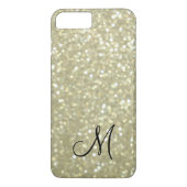 Monogram Gold Sparkle iPhone 7 Plus Hoesje (Achterkant)