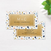 Monogram Gold Terrazzo Visitekaartjes (Bureau)
