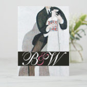 MONOGRAM GOLD VAN DE ROMANTISCHE BRIDE EN GROOM WE KAART (Staand voorkant)