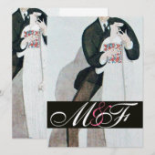 MONOGRAM GOLD VAN DE ROMANTISCHE BRIDE EN GROOM WE KAART (Voorkant / Achterkant)