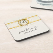Monogram  Gold White Onderzetter Set (Linkerzijde)