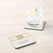 Monogram  Gold White Onderzetter Set (Rechterzijde)