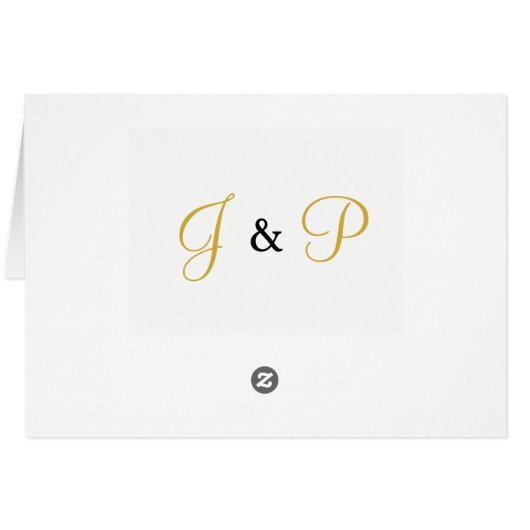 Monogram Gold Wit Trouw Trouw Dank Je (Achterkant Horizontaal)