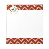 Monogram Gold witte bruidegom Notitieblok (Voorkant)