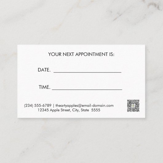 monogram GOLD Witte Haarstylist benoeming Visitekaartje (Achterkant)