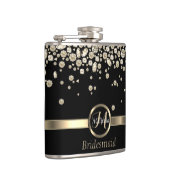 Monogram Golden Diamond - Bridesmaid Heupfles (Rechts)