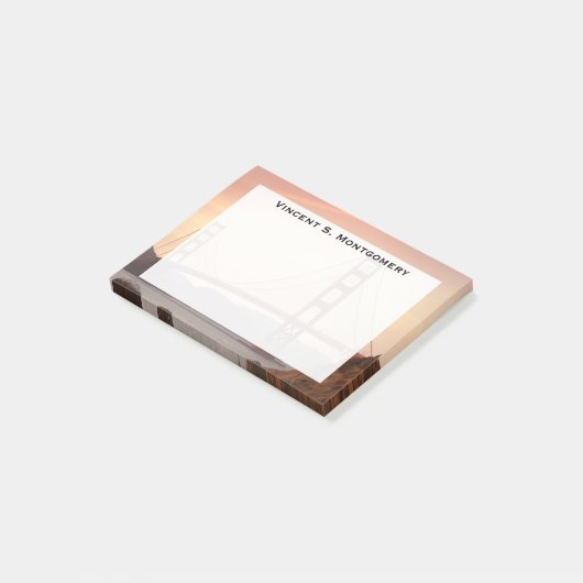 Monogram Golden Gate Bridge, San Francisco Post-it® Notes (Schuin)