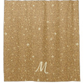 Monogram Golden Glitter Douchegordijn (Voorkant)