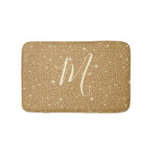 Monogram Golden Glitter Glam Badmat (Voorkant)
