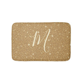 Monogram Golden Glitter Glam Badmat