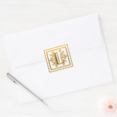 Monogram Golden L Elegante Stickers (Envelop)