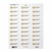 Monogram Golden Letter B Elegant Adresetiketten Etiket (Full Sheet)
