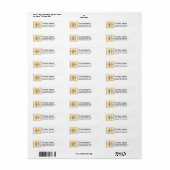 Monogram Golden Letter F Elegant Adresetiketten Etiket (Full Sheet)