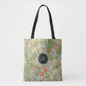Monogram Golden Lily William Morris Tote Bag (Voorkant)