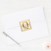 Monogram Golden Q Elegant Stickers (Envelop)