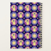 Monogram Golden Retriever Whimsical Sun Custom Notitieboek (Achterkant)