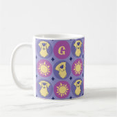 Monogram Golden Retriever Whimsical Sun Dog Koffiemok (Links)