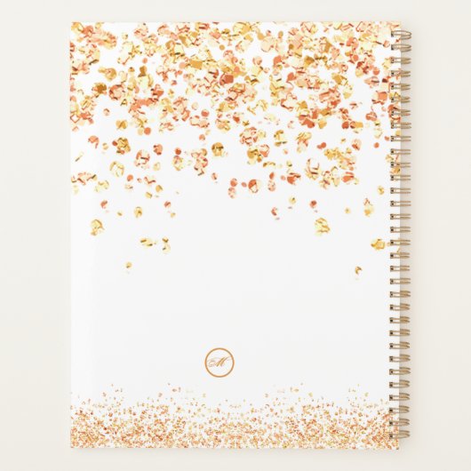 Monogram Golden Sparkles Planner (Achterkant)