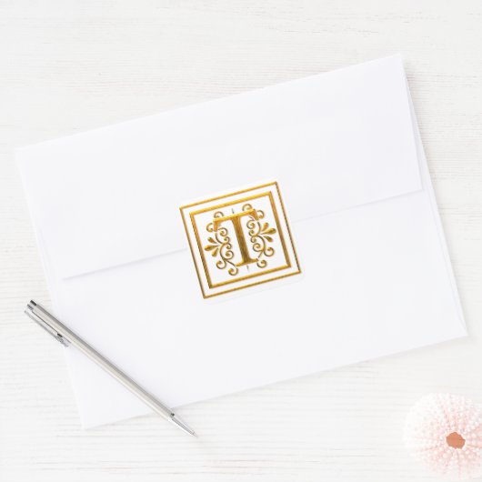 Monogram Golden T Elegante Stickers (Envelop)
