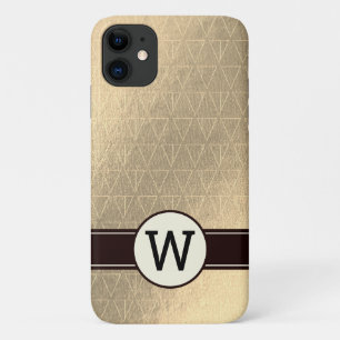 Monogram Golden Triangle Patroon Case-Mate iPhone Case