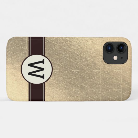 Monogram Golden Triangle Patroon Case-Mate iPhone Case (Achterkant (horizontaal))