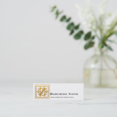 Monogram Golden Z Elegant Profile Kaarten Mini Visitekaartje (Staand voorkant)