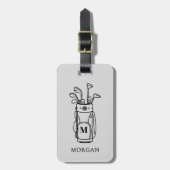 Monogram Golf Bagagelabel (Voorkant verticaal)