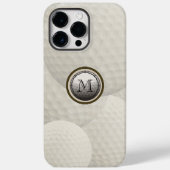 Monogram Golf Ball iPhone Case (Achterkant)
