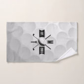 Monogram Golf Ball Texture & Club Initiaal Bad Handdoek (Handdoek)