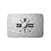 Monogram Golf Ball Texture & Club Initiaal Badmat (Voorkant)