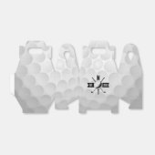 Monogram Golf Ball Texture & Club Initiaal Bedankdoosjes (Uitgevouwen)