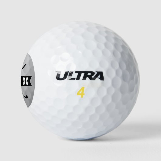 Monogram Golf Ball Texture & Club Initiaal Golfballen (Logo)